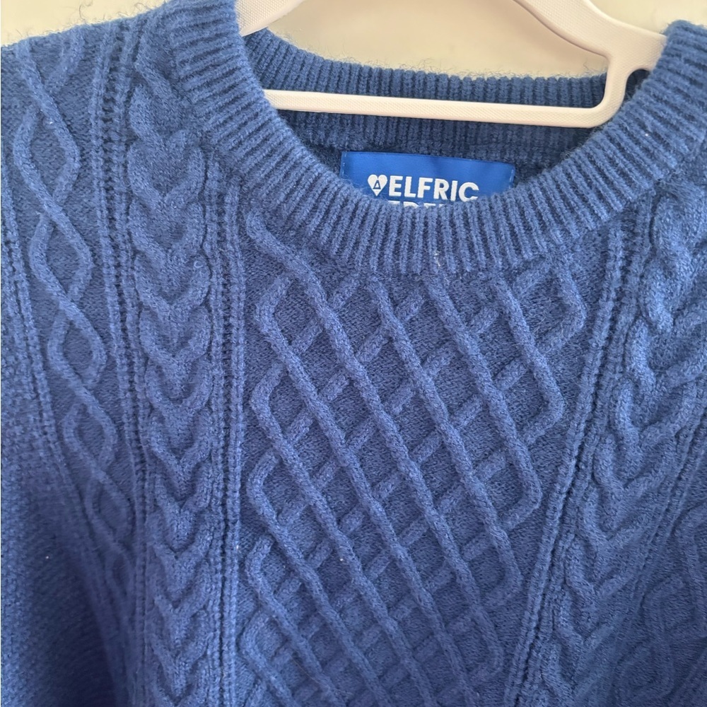 Aelfric Eden Blue Cable Knit Sweater - Picture 8 of 10